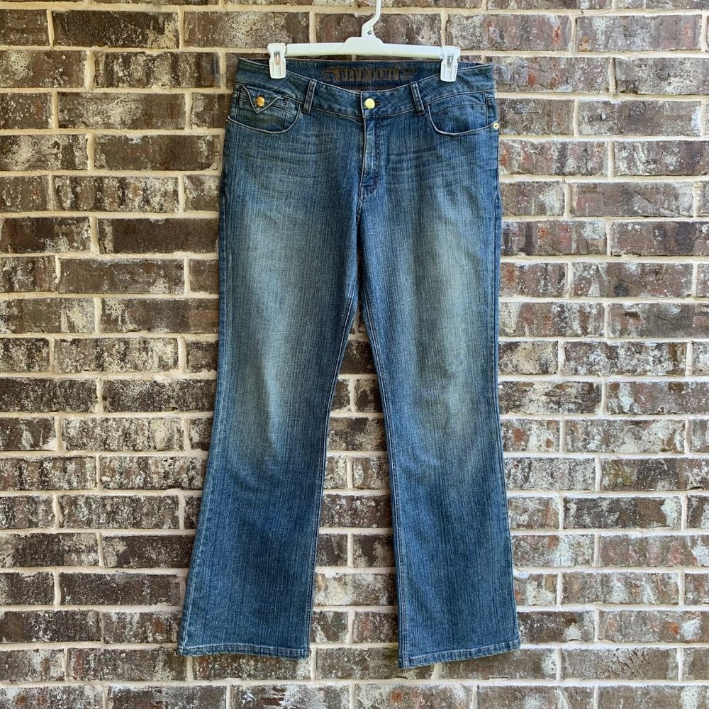 Blue Time Women's Mid Rise Boot Cut Jeans